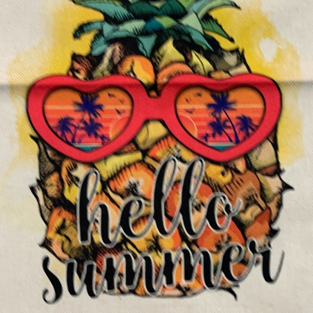 New Pineapple Hello Summer garden flag - Picture 2 of 3
